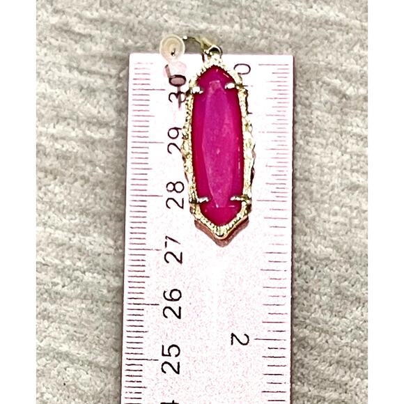 Kendra Scott "Mystic Bazaar" Pink Agate Francie Earring Gold Tone Setting RARE - Picture 7 of 7